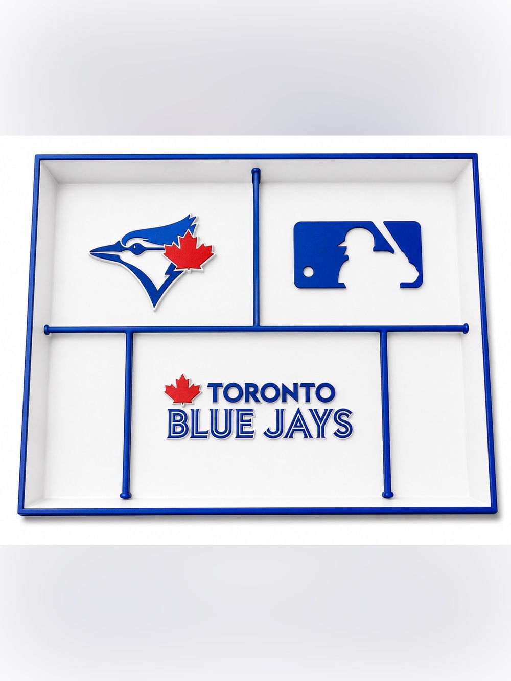 Toronto Blue Jays White MLB Pocket Dump Tray - For Keys, Wallet, Money, Etc